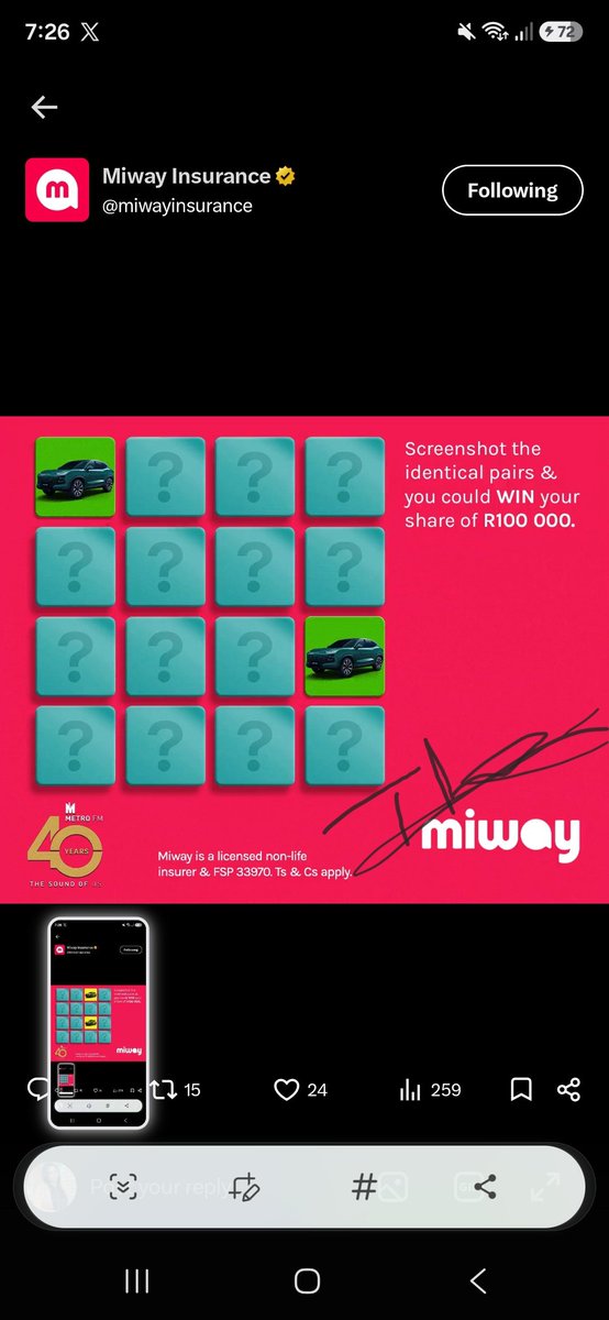 Thembi_FM's tweet photo. @miwayinsurance Managed to get atleast 4 💝💝💝💝
#Miway #MiJetro💝 #LiveYourWay https://t.co/rZ4gn7zqsw