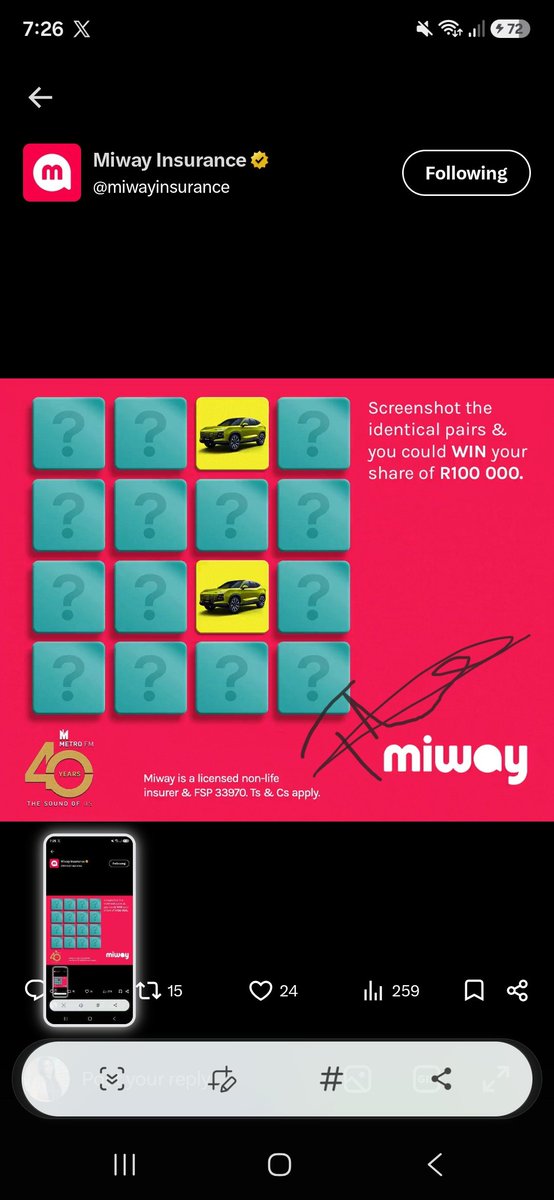 Thembi_FM's tweet photo. @miwayinsurance Managed to get atleast 4 💝💝💝💝
#Miway #MiJetro💝 #LiveYourWay https://t.co/rZ4gn7zqsw