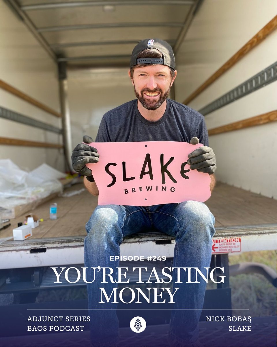 BAOSPodcast's tweet photo. 🍻 Episode #249: You're Tasting Money with Nick Bobas of @SlakeBrewing 🍻

Slake have been killing it for years, so Co-Founder + Head Brewer Nick jumped back on the pod to chat about their recent 6th anniversary. 🍑

VID: https://t.co/onePVqPo4f 🤑 https://t.co/iXOZK41yKZ