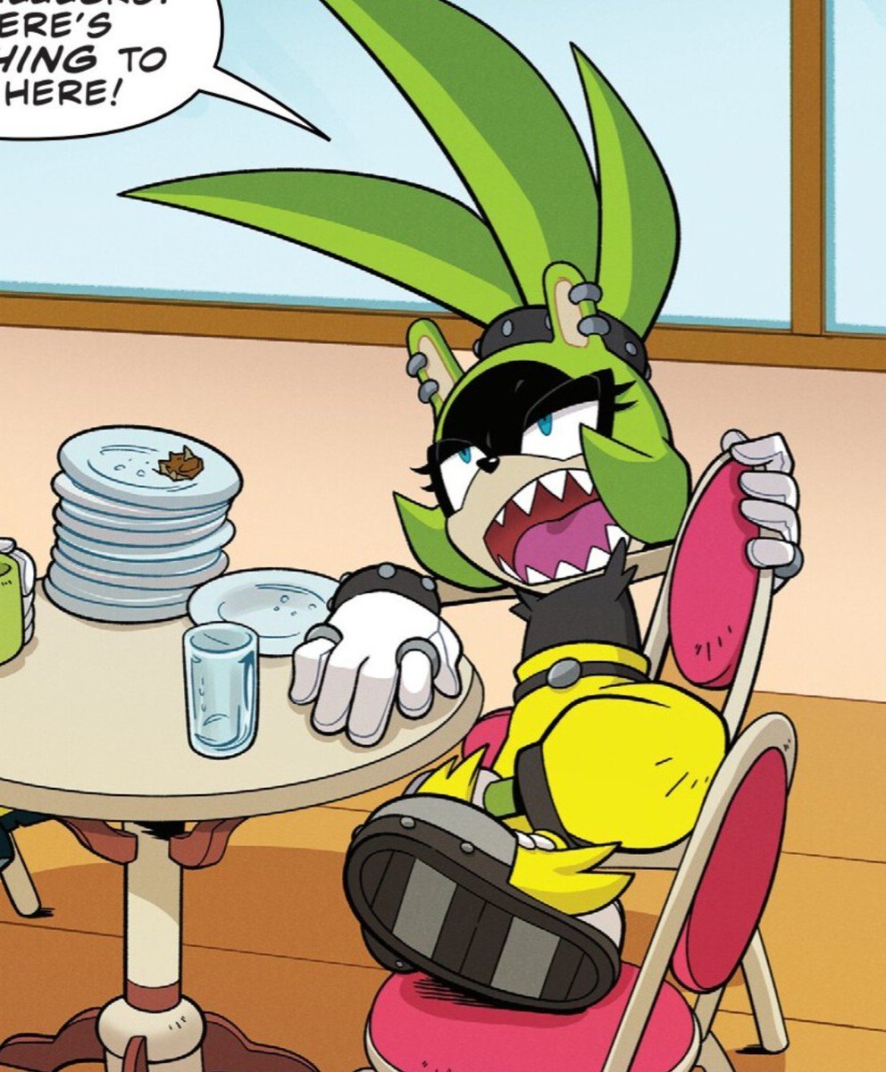 AshuraSurging's tweet photo. Or risk innocent lives, but she's still too "cool" to admit she cares. 

                         “ Especially if that blue dork shows up. I need to be at the top of my game so I can 𝑪𝑹𝑼𝑺𝑯 him! ”

Surge finished off another plate of food with a smile. https://t.co/oCE5YTkKwn