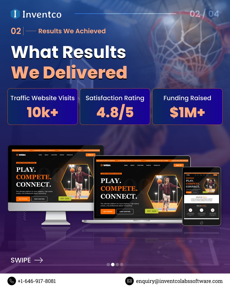 Inventco_'s tweet photo. Great digital products solve real challenges.
Explore how Inventco helped WRBA simplify chapter discovery, event registration, and RSVP management.
Read the case study: https://t.co/ET6uNOa4R7
#Inventco #WRBA #CaseStudy #WebDevelopment #DigitalProductDevelopment #TechSolution https://t.co/uHcY14IJ5S