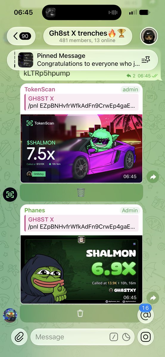 Gh8stX_Insider's tweet photo. $SHALMON 
Called this coin at $13.9k MC

7x profit secured from my call

Ca,
/pnl EZpBNHvfrWfkAdFn9CrwEp4gaEYjyqkhYkLTRp5hpump
#Solana #Memecoin https://t.co/NttBUqZFgi