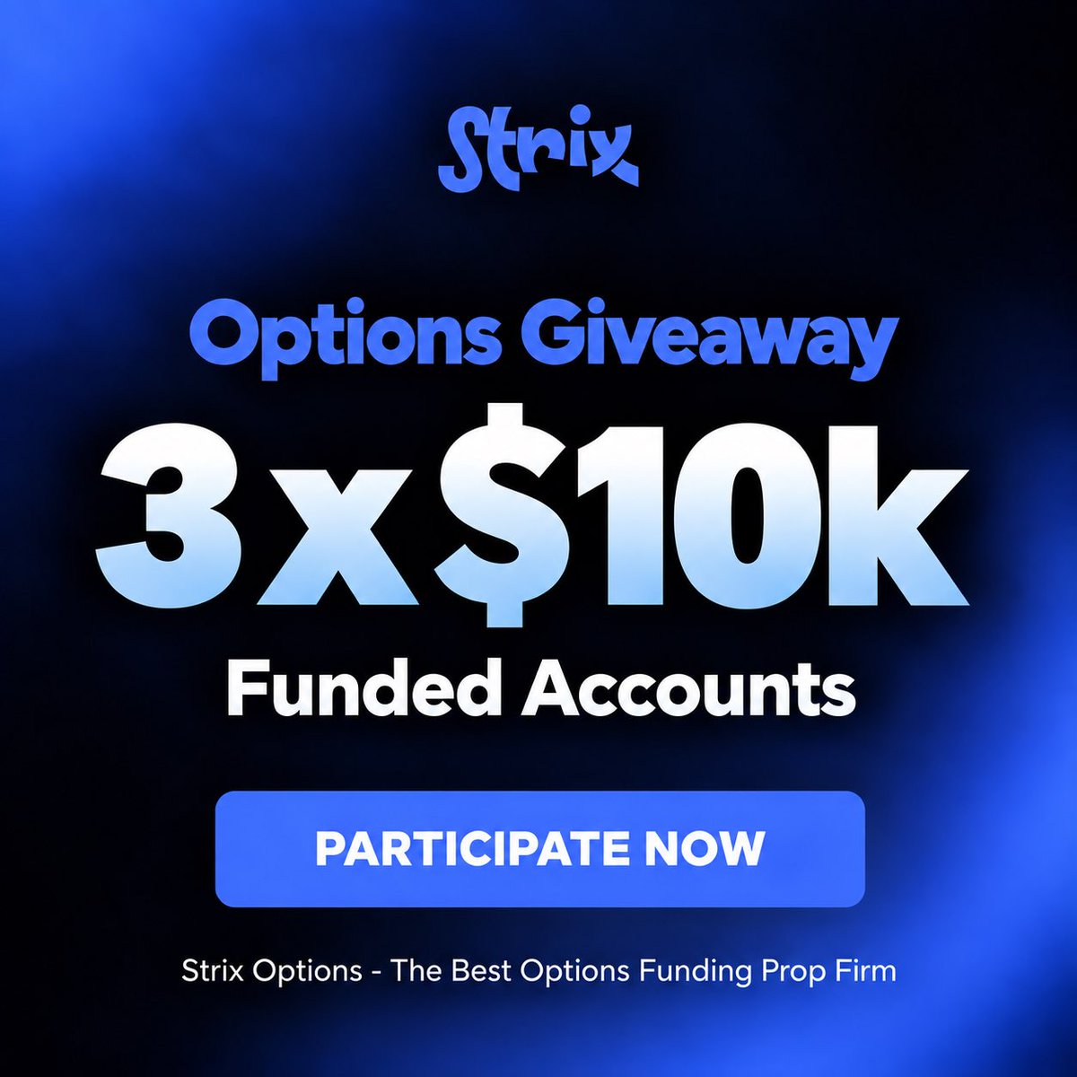 MAbba_FX's tweet photo. I'm partnering with @strixoptions and giving away 3 x $10k funded accounts to my community 🎁

How to enter:
1. Follow @strixoptions &amp; @MAbba_FX 

2. Like and repost

3. Comment your favorite stock ticker to this and their pinned post

Winners picked in 1 week https://t.co/HSCZnlgXvY