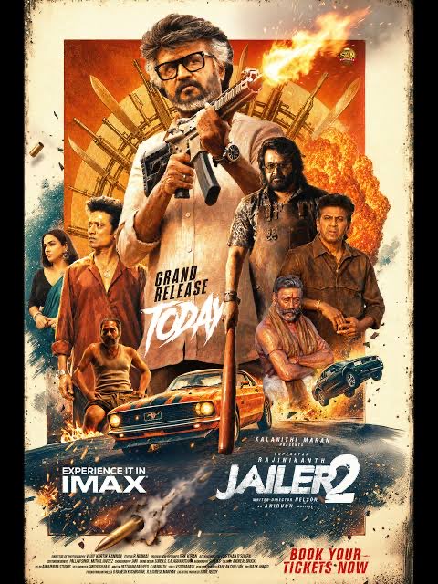TNFReviews's tweet photo. #Jailer2 :-An Average Sequel ⚖️
Solid 1st half packed with good comedy, hype elevations, and Anirudh’s electrifying score.
However, the 2nd half dips significantly. The writing gets weak and stretched out, making most surprise cameos hit-or-miss. Thalaivar’s unmatched swag and the pre-climax final cameo are the only real saving graces before the credits roll.
Writing in the second hour definitely needed more punch.
Rating: 2.75 / 5 ⭐️
@anirudhofficial @Nelsondilpkumar @rajinikanth
