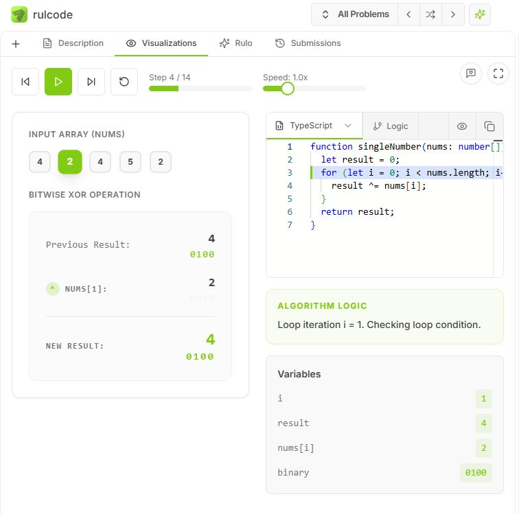 YutiloInc's tweet photo. A neat DSA trick: XOR can help find the single number in an array where every other number appears twice.

a ^ a = 0
a ^ 0 = a

Duplicates cancel out. The answer remains.

Try the problem on Rulcode 👇
https://t.co/EUlZnU43by

#DSA #CodingInterview https://t.co/tImcq9uA1L