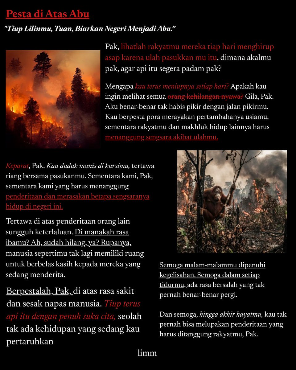 colldeziii's tweet photo. Pesta di Atas Abu...

#IndonesiaButuhOksigen
#AllEyesOnIndonesia https://t.co/7RuucGwKZ4