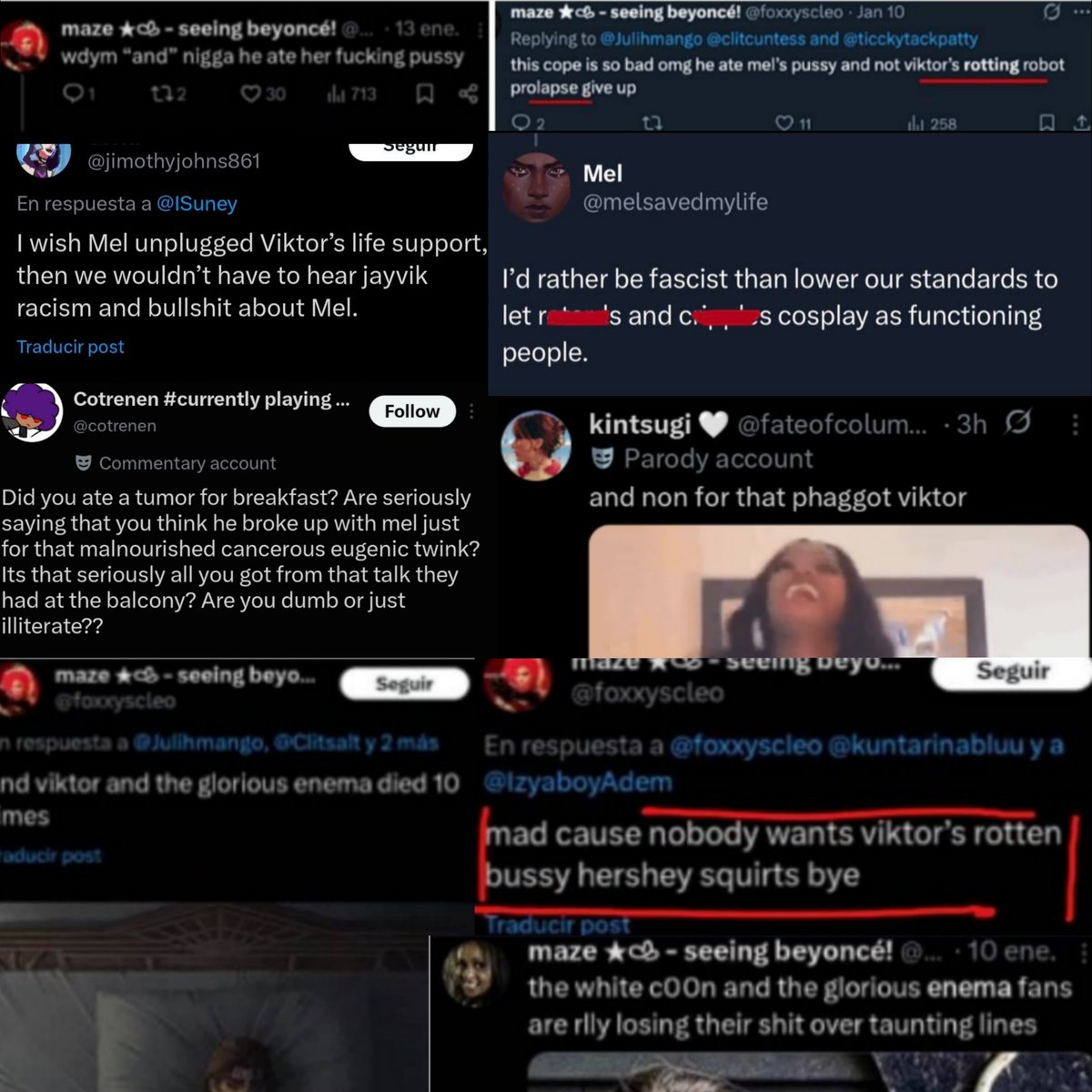 SAl40663's tweet photo. new day, new Mel fan pulling lies out of their ass.
Meanwhile,These are just some of the screenshots I bothered to save
a tiny example of their disgusting behavior. Mel fans' degeneracy, ignorance, and ability to lie, cheat, steal, and be vile need to be studied. All Projection. https://t.co/UNQ7n4tTQD
