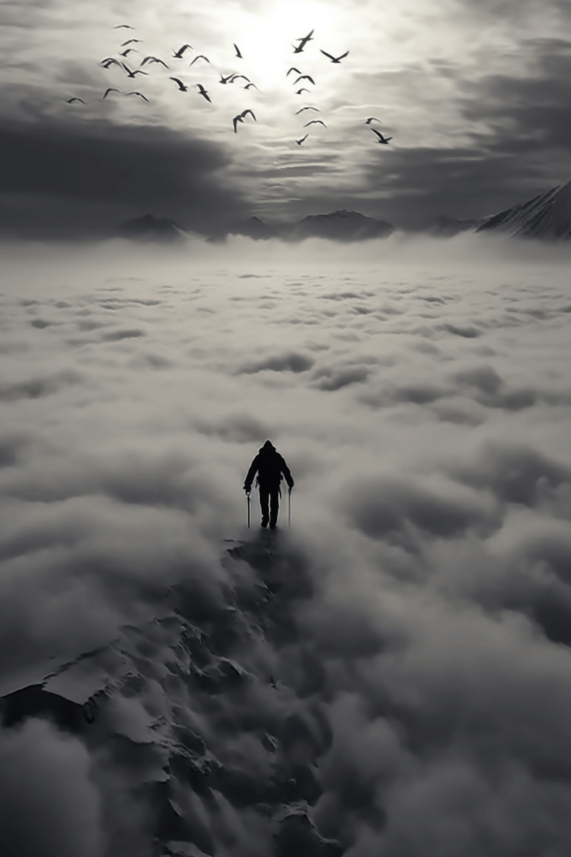 Meenakshikesar3's tweet photo. The heavy darkness seems to swallow everything, and Zhuo's determined figure stands tall under the dim sky, carrying endless courage. https://t.co/3MSMMqzWoq
