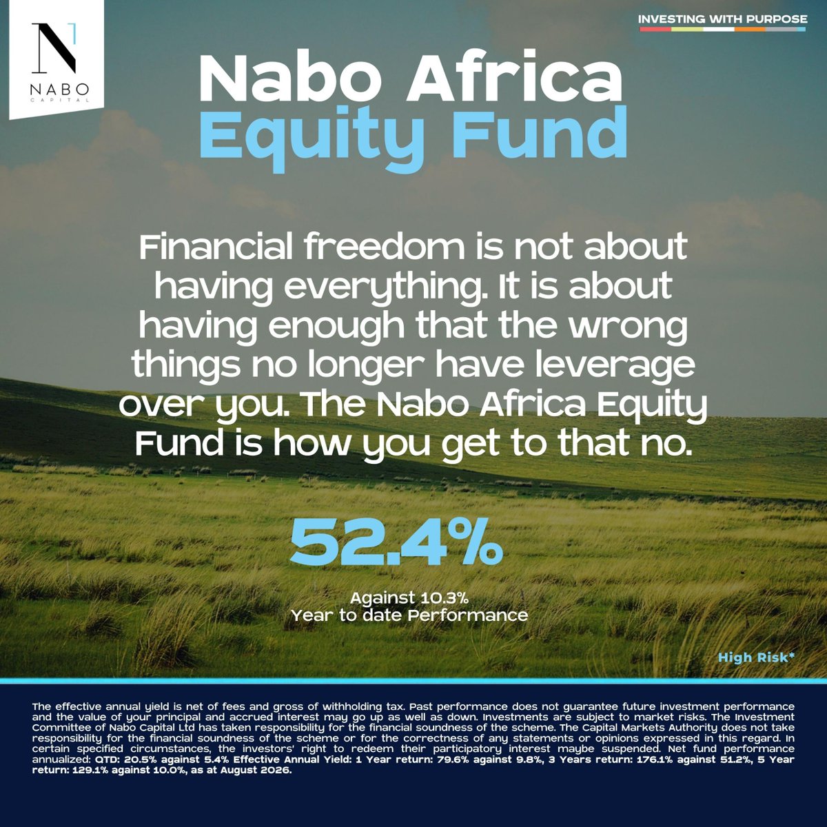 NaboCapital's tweet photo. You just have to start moving towards the point where you can say no and mean it.
WhatsApp 'GROWTH' today to 0709368700. Let's show you what this fund can do.
#EquityFund #InvestInGrowth #InvestingWithPurpose #NaboCapital https://t.co/hIF22iJ160