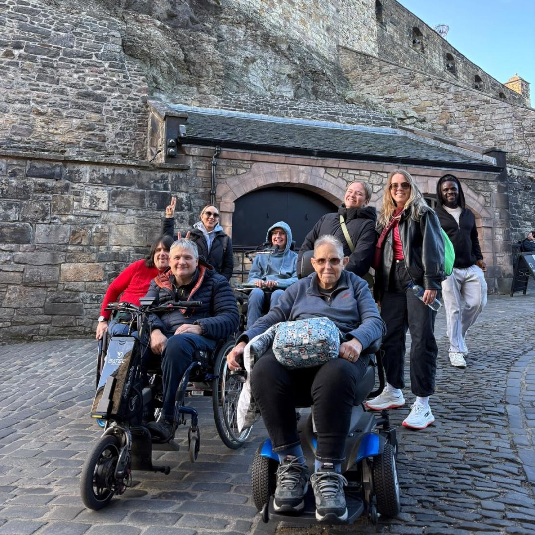backuptrust's tweet photo. Our City Skills course in Edinburgh last week was a great success, and Cardiff is currently underway!

Both courses help people with spinal cord injury build confidence, independence and practical skills.

Explore our life-changing courses: https://t.co/UlB6LcjhbG https://t.co/ZEEKXtH4qc