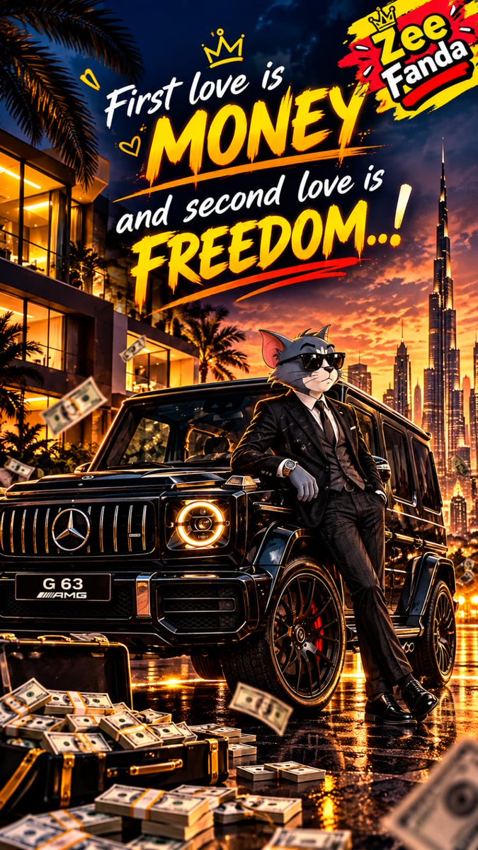 ZeeFanda's tweet photo. 💸 First love: MONEY. Second love: FREEDOM. 🖤🔥

Work for your dreams, build your wealth, and create a life where your time belongs to YOU. 🚘💰

What would you choose first: Money or Freedom? 👀👇

#MoneyMindset #FinancialFreedom #LuxuryLifestyle #SuccessMindset #WealthBuilding https://t.co/5v8mr09aFQ