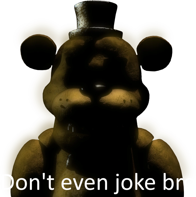 vowakoart's tweet photo. My brother and I are having the time of our lives with this Golden Freddy PNG from FNAF 2 https://t.co/GLUVAIqaLn