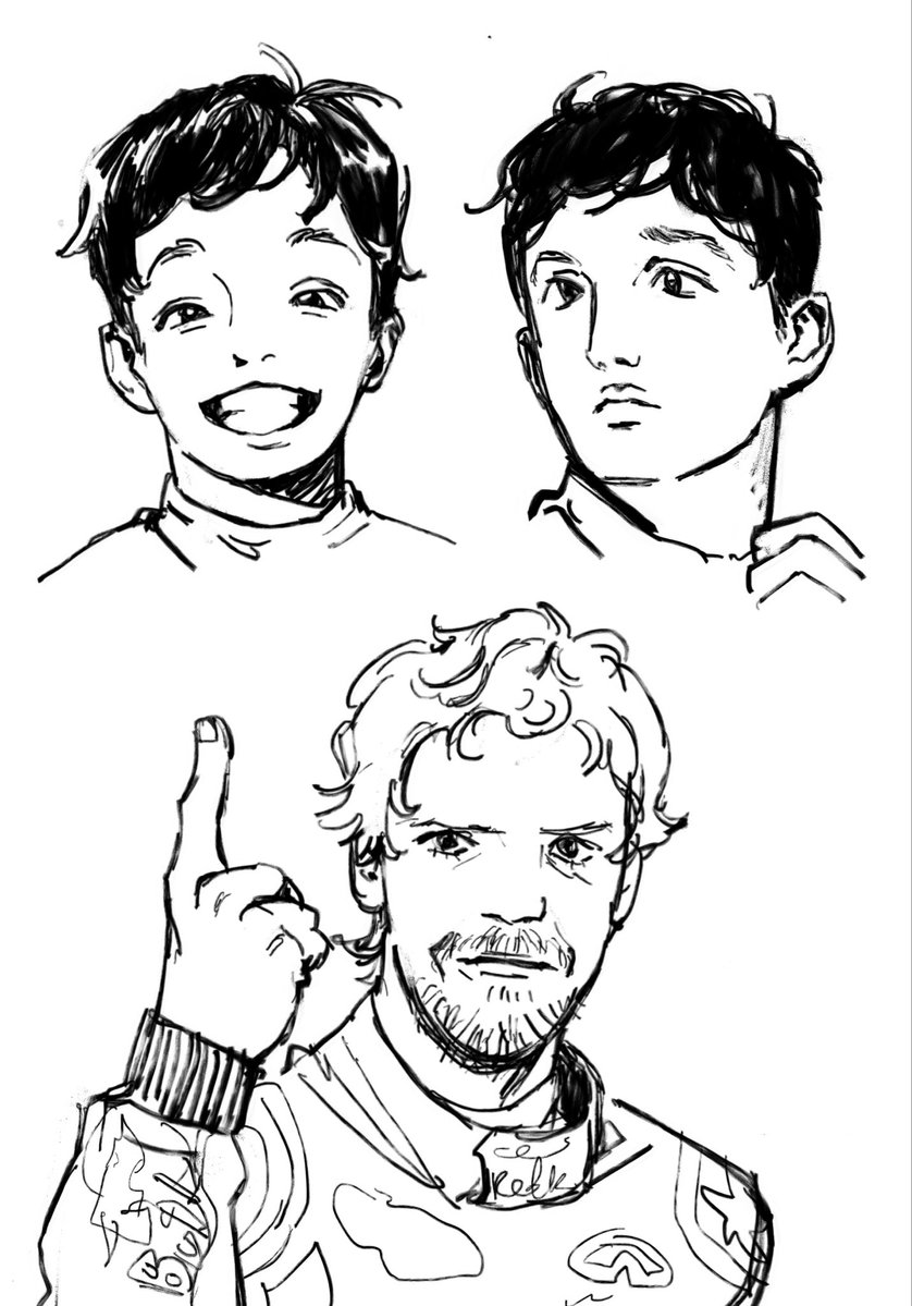 _50g4's tweet photo. honestly having big big art block but doing studies to push thru😩 love my vettel and albon https://t.co/JsAQhoVLNe