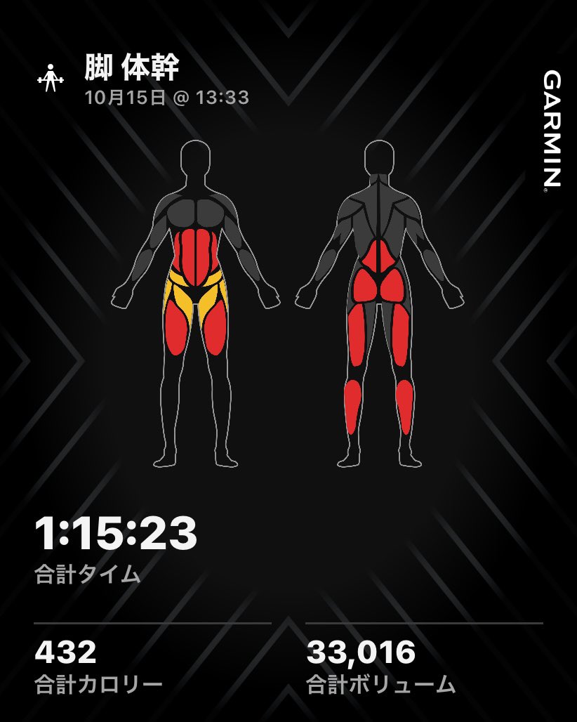 runrunr76093989's tweet photo. 今日は脚・体幹トレーニング。

スクワット、レッグプレス、ブルガリアンスクワット、レッグエクステンション、レッグカール、カーフレイズ。腹筋とバックエクステンションまで完了！

75分23秒、総ボリューム33,016kg。地道に積み重ねる。

#筋トレ #脚トレ #ベストボディジャパン https://t.co/VFqPVGLaDB