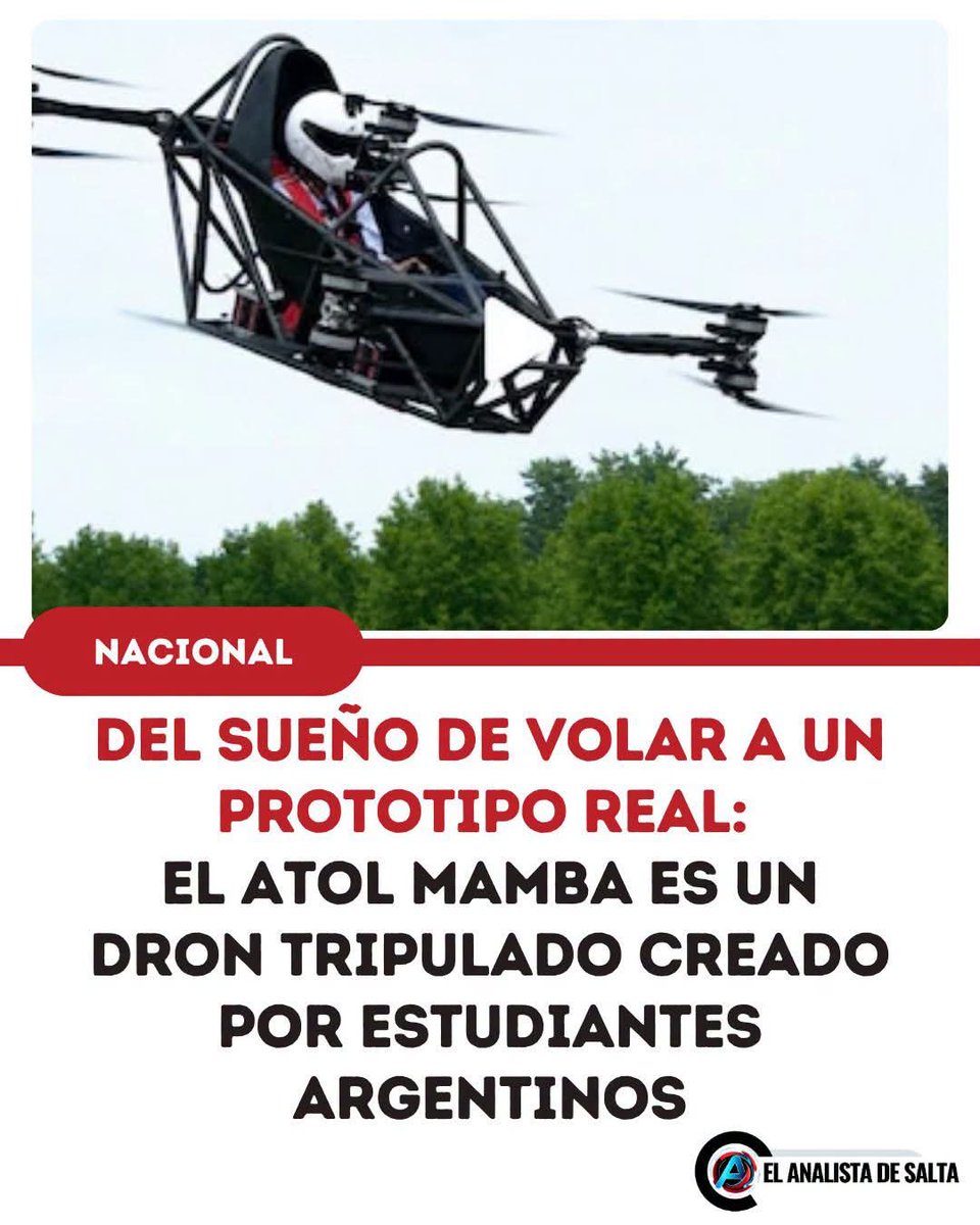 CristianVi0327's tweet photo. Algo que paso desapercibido hace 2 semanas

Se trata del Atol Mamba, un monoplaza eléctrico que puede despegar en vertical y alcanzar los 70 kilómetros por hora. Alumnos de ingeniería de distintas facultades buscan construirlo en masa

Nota completa:
https://t.co/h2kLEjgIil https://t.co/KR0xO4BL8b