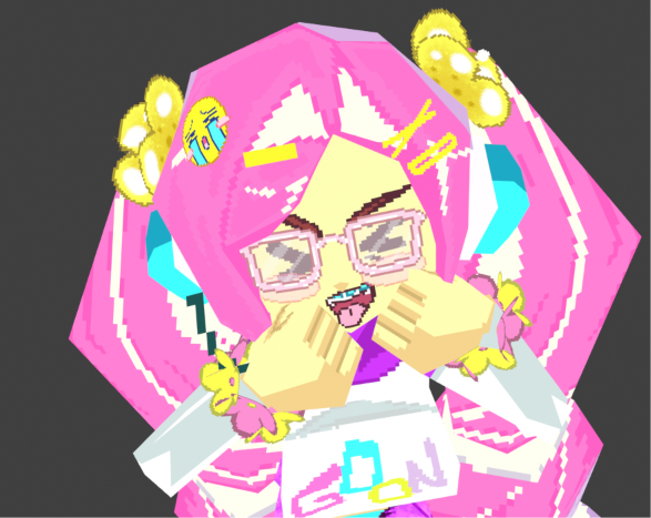 ShameFreeQueue's tweet photo. A gift for my buddy @y2kqtz 
A lowpoly model of her OC, QTChan https://t.co/6bDlUBbsQ5