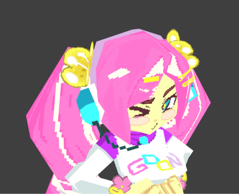 ShameFreeQueue's tweet photo. A gift for my buddy @y2kqtz 
A lowpoly model of her OC, QTChan https://t.co/6bDlUBbsQ5