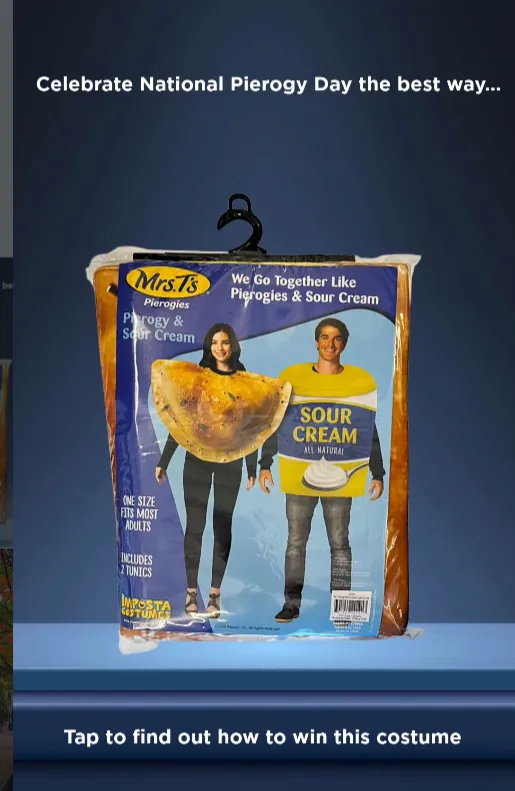 NicolesChoice1's tweet photo. π YAHOOO! Thank YOU so much @MrsTsPierogies for the great news that I have been chosen as a lucky winner of a limited edition Pierogy & Sour Cream couples costume! I love your 4 CHEESE MEDLEY pierogies, they'll make my Halloween BOO Better!! π»#NationalPierogyDay #Pierogy https://t.co/SIB53EZPJQ