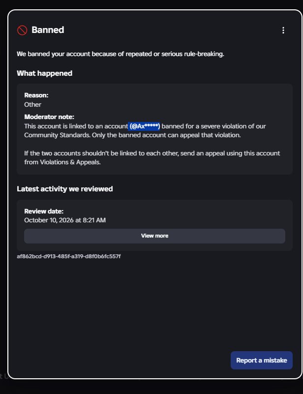 AzazelMistake's tweet photo. @Roblox @DavidBaszucki 
Please help those who are falsely banned including me its super unfair that the innocent players being terminated in recently ban waves and are literally FORCED to GAMBLE for their own account in a loop with your appeal system that ignores all evidence https://t.co/sxZlZ523rj