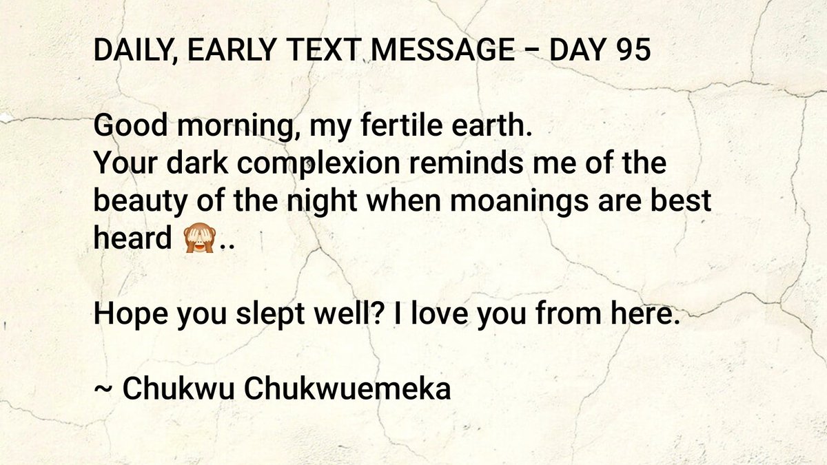 Chukwuemeka_OC's tweet photo. Why wake up if there's no one to wake up to?
I wake up because I have you to wake up to, my heart ❤️
©️ Chukwu Chukwuemeka
#pc #loveandlife #poem #writer #writerscommunity #poetrycommunity #fypシ #viralpost #fyp #goodmorning https://t.co/fzTa1mViqA
