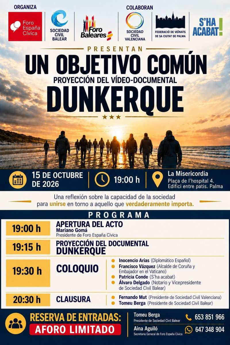 Gildepaz's tweet photo. 📣‼️Hoy toca escuchar a la sociedad civil. Una costumbre revolucionaria en tiempos en que algunos confunden gobernar con adoctrinar y discrepar con delinquir. La batalla de las ideas sigue siendo imprescindible.

#PensarEsResistir 
@voxbaleares @VOXConsellMca 
@vox_es https://t.co/md01ya2Kxu