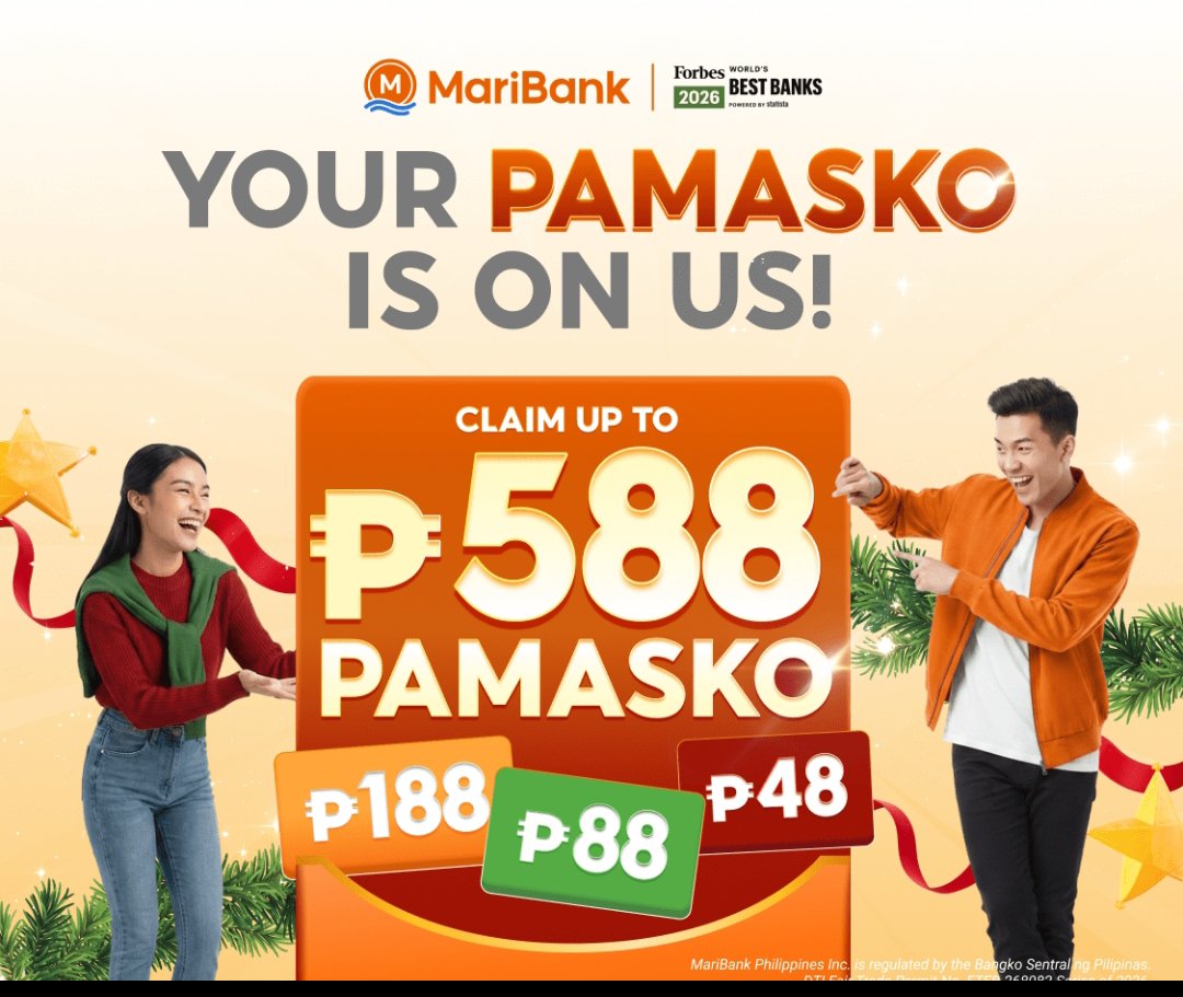 Jasonmviola's tweet photo. Get up to ₱588 Pamasko by signing up with MariBank using my referral code: JV159507

Simply download the MariBank app and make a deposit to your account! T&amp;Cs apply.

https://t.co/dnUcEy2t29 https://t.co/AWHOnjBdM5