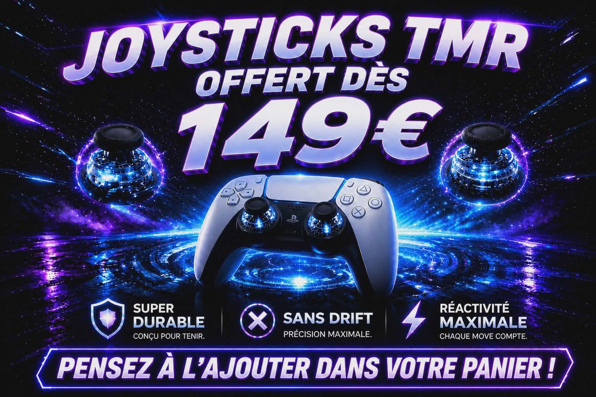 OWNDControllers's tweet photo. JOYSTICKS ANTI-DRIFT TMR
Chez OWND Controllers, chaque joystick est réglé avec une précision chirurgicale grâce à notre maîtrise des mécanismes Anti Drift avec technologie TMR et notre calibration Pro, pour une performance inégalée au millimètre près.
🔥OFFERT à partir de 149€ https://t.co/xzBgig5js3