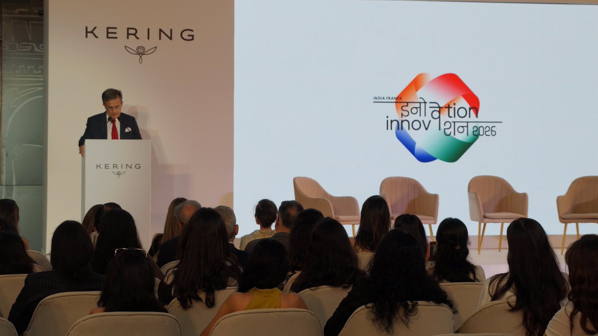thierry_mathou's tweet photo. Delighted to mark the India launch of Kering Generation Award alongside R|Elan Circular Design Challenge fashion show during #DelhiFashionWeek
In 🇮🇳🇫🇷YearOfInnovation2026, such initiatives show France’s commitment to nurturing emerging talent &amp; advancing more sustainable fashion. https://t.co/GwKkL6nLQr