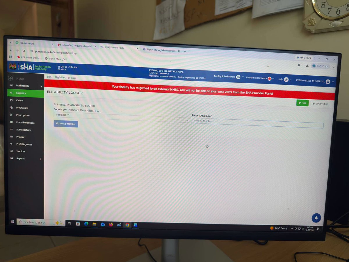 simonkigondu's tweet photo. SHA SHUT DOWN! WHEN HEALTH SYSTEMS FAIL, PATIENTS PAY THE PRICE
On 13th October 2026, the Social Health Authority (SHA) portal was switched off at Kigumo Subcounty Hospital in Murang’a County.
Why?
Because https://t.co/Kj09Wsuur5, the Health Management Information System (HMIS) that Murang'a County Government has used for the past four years, has not yet been integrated with the new SHA system.
The immediate consequence is devastating: patients who have registered with and contributed to SHA are now being required to pay out of pocket to access services at Kigumo Hospital.
How did we get here?

A GOOD IDEA, POORLY EXECUTED
SHA, in its latest effort to integrate hospital information systems with its invoicing and payment platform through the Health Information Exchange (HIE), issued a hard deadline of 1st October 2026 for HMIS providers to complete the integration process.
The intention is good. The timelines are ridiculous!
As of yesterday, approximately 35 systems were reportedly accredited by the Digital Health Agency (DHA) as compliant with the integration requirements.
Any hospital using a system that had not received the necessary accreditation would effectively be locked out of SHA transactions.
And that is precisely what has happened to Kigumo Hospital.

FOUR YEARS OF INVESTMENT AND HARD WORK AT RISK
For the past four years, Murang’a County has invested considerable resources, time and institutional effort in developing and improving AfyaKE.
I have personally witnessed this journey.
The first two years were particularly difficult. We experienced system failures, operational challenges, workflow disruptions and considerable frustration among healthcare workers and patients.
We persevered.
Today, AfyaKE is a relatively reliable and functional HMIS that supports patient registration, clinical documentation, hospital operations and other aspects of service delivery.
It has become part of our institutional infrastructure.
Now, there are reports that Murang’a County, alongside several other counties, may be required to migrate to a different HMIS.
Feedback from some facilities that have used the proposed alternative suggests that the transition may not be smooth.
There will be tears before another system becomes fully functional.
We know this because we have already walked that journey.
Why should counties that have invested years and considerable public resources in developing functional systems be compelled to abandon them when integration with the national HIE is technically possible?

IS THIS DIGITAL TRANSFORMATION OR VENDOR-DRIVEN DISRUPTION?
The objective of integrating clinical information systems with health financing, invoicing and reimbursement platforms is sound.
Indeed, this is the direction modern healthcare systems should take.
However, successful digital transformation requires proper planning, stakeholder engagement, interoperability, realistic timelines and effective change management.
Unfortunately, the health sector has experienced repeated episodes of poorly managed change over the past four years.
The SHA transition is increasingly becoming a case study in how not to manage major health system reforms.
There is also a legitimate concern that the current approach risks becoming vendor-driven rather than patient-centred.
The national digital health architecture should promote interoperability, not unnecessarily force every hospital onto a particular software platform.
If AfyaKE can be integrated into the HIE and meet the required technical, security and data standards, why should Murang’a County be compelled to discard it?

WHAT HAPPENS TO FOUR YEARS OF PATIENT DATA?
There is another serious concern.
Over the past four years, Kigumo Hospital has accumulated substantial electronic patient information through AfyaKE.
This includes clinical records, patient histories, service utilisation data and other information essential for continuity of care.
What happens to this information if the county is forced to migrate to another HMIS?
Who guarantees its integrity, security, accessibility and continuity?
Will historical records remain available to clinicians?
Who bears responsibility if important patient information is lost during migration?
These are not minor technical questions. They are fundamental issues of patient safety, confidentiality, clinical governance and institutional accountability.
The county may also be forced to incur additional expenditure to migrate systems, retrain healthcare workers and reconfigure existing services.
This is public money that could otherwise support medicines, equipment, staffing and direct patient care.

WHEN SYSTEMS FAIL, DOCTORS TAKE THE BLAME
At Kigumo Hospital, we already receive complaints from patients whenever our otherwise functional HMIS experiences downtime.
Patients understandably become frustrated when registration, consultation, laboratory requests, pharmacy services or billing processes are interrupted.
Often, the patient does not understand the technical problem.
The patient simply sees a doctor who is taking too long to attend to them.
The doctor becomes the face of a system failure that he or she did not create.
Now imagine explaining to a patient who has faithfully contributed to SHA that the hospital cannot process their SHA services because the portal has been switched off.
Imagine telling a pregnant mother, an elderly patient or someone living with a chronic illness that they must now pay out of pocket because two government digital systems cannot communicate.
How do we justify that?
The patient has fulfilled their obligation. The hospital is available. The healthcare workers are ready to provide services.
Yet access is interrupted by an administrative and technological decision.
This is not Universal Health Coverage. This is a barrier to healthcare created by the very system that is supposed to facilitate access.

CHANGE MANAGEMENT MUST PUT PATIENTS FIRST
The government, through SHA and DHA, must recognise that digital health transformation is not simply about software procurement, accreditation deadlines and switching systems on or off.
It is about people.
It is about patients who need treatment.
It is about healthcare workers who need functional tools.
It is about county governments that have invested scarce resources in developing their health infrastructure.
And it is about protecting the public investment already made in functional systems.
A more reasonable approach would be to allow existing HMIS platforms that are capable of meeting national standards adequate time and technical support to integrate with the HIE.
During the transition, hospitals should have access to workable interim arrangements that protect patients from interruptions in care and unnecessary out-of-pocket expenditure.
There must also be a clear, secure and independently verifiable plan for preserving and migrating historical patient data wherever migration is genuinely necessary.
THE PATIENT MUST REMAIN AT THE CENTRE
Ultimately, what is the purpose of a health system?
A health system exists to serve patients, not software vendors, administrators or government agencies.
Technology is supposed to make healthcare more accessible, efficient, affordable and safe.
When technology becomes the reason patients cannot access healthcare, something has gone fundamentally wrong.
The events at Kigumo Hospital today should prompt serious reflection by SHA, DHA, the Ministry of Health and county governments.
We support digital integration.
We support accountability in health financing.
We support modern, interoperable health information systems.
But we cannot support a transition that disrupts healthcare delivery, wastes previous public investment and transfers the financial burden of administrative failures to patients.
The coming days will test the wisdom of the approach being imposed on county health systems.
We wish those responsible for implementing these changes well.
But above all, we ask them to remember the patient.
Because when SHA shuts down access, it is not the software that suffers. It is the Kenyan patient.

Dr Simon Mucara Kigondu
Consultant Obstetrician & Gynaecologist
Kigumo Subcounty Hospital
Emeritus President, @KenyaMedics_KMA 

#SHA #AfyaKE #DigitalHealth #UniversalHealthCoverage #PatientSafety #MurangaCounty #HealthSystems #KenyaHealthcare See less