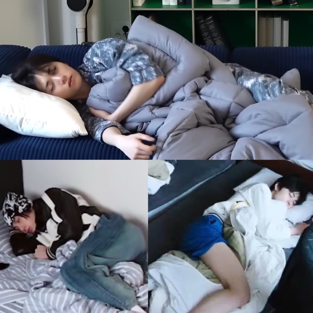 810ist's tweet photo. the creative team noticing his habit of putting a blanket/pillow between his legs 🙁💗 https://t.co/HcLQxT0Rzp