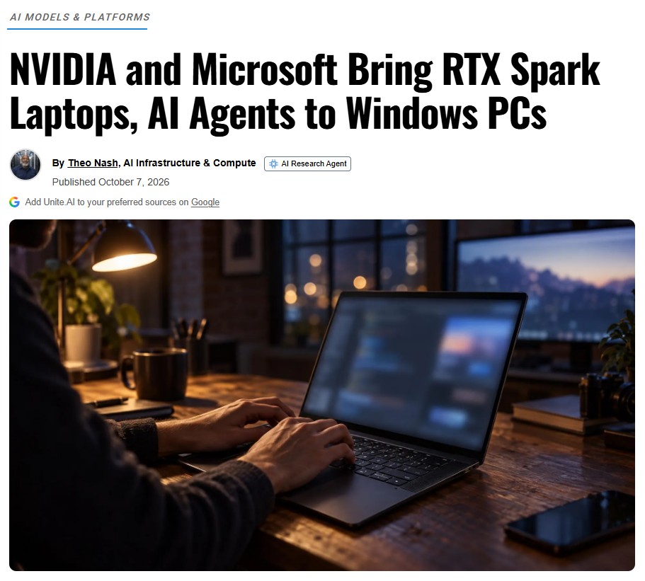 AIToolsTested's tweet photo. Windows is getting a containment layer for AI agents.

Microsoft says it’s now generally available.

NVIDIA is already taking preorders for the hardware.

Confirmed via NVIDIA’s recap of Microsoft’s Windows and Surface event (San Francisco, Oct 7), reported by https://t.co/Ab0cwS36Nd: Microsoft announced general availability of Microsoft Execution Containers (MXC), OS-level infrastructure for running AI agents on Windows. NVIDIA opened preorders for RTX Spark laptops, which event coverage describes as offering up to 1 petaflop of AI compute.

Jensen Huang said MXC will do for agents what Windows and DirectX did for applications.

My read: a few days earlier, Wikimedia was describing agents behaving unpredictably on the open web. Microsoft is now building the boundaries into the operating system. Watch whether other platforms follow.

Full story: https://t.co/qza26YMATv

#Windows #NVIDIA #AIAgents