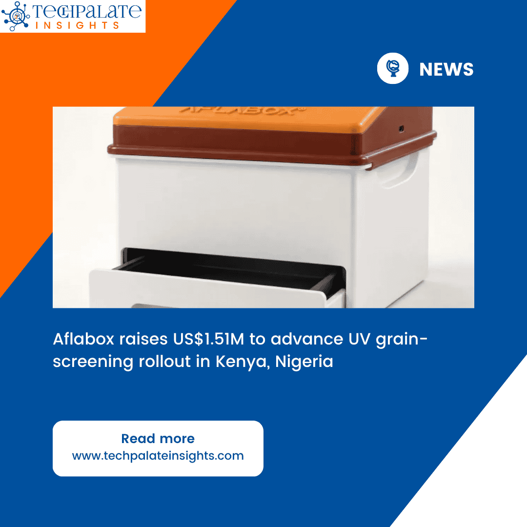 techpalate's tweet photo. Can a portable box identify risky grain before it reaches the laboratory?

Aflabox has raised €1.35 million to certify and scale its UV grain-screening system, with Kenya and Nigeria among its priority markets.

https://t.co/AzAn3GliXs

#FoodSafety #Aflatoxin https://t.co/pvyBlHIH7C