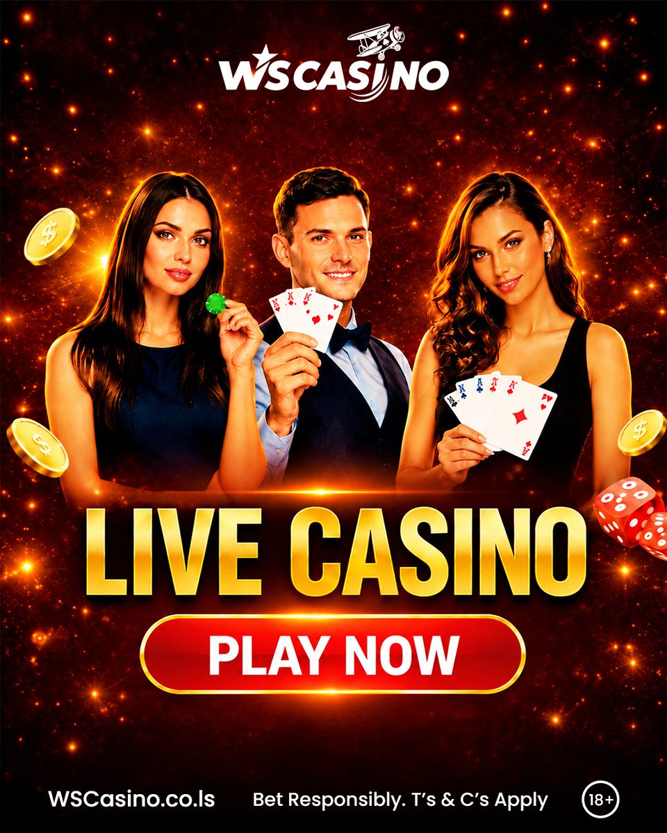 WSBetLesotho's tweet photo. Ready for the Live Casino experience?

Visit https://t.co/3yzVjJbrAK and play today!

Win Like a Star!

18+ Bet Responsibly.

#WSCasino #LiveCasino #WinLikeAStar https://t.co/ctKGSr51gi