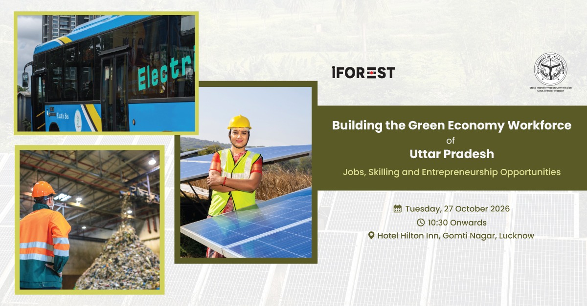 iForestGlobal's tweet photo. #iFORESTEvent | Save the date: Green Jobs Uttar Pradesh

Following our national report, India’s Green Jobs Moment, and state studies on Odisha and Maharashtra, iFOREST’s work on green jobs and skilling now focuses on Uttar Pradesh.

As India’s most populous state, with one of its largest workforces, Uttar Pradesh will be central to how the country’s green transition plays out. Our upcoming study maps where green jobs could emerge in the state, the skills they will require, and what it will take to prepare its workforce for them.

Join us for the launch.
🔗 Registration: https://t.co/8z1QdGzzzK
🗓️ Tuesday, 27 October 2026
🕙 10:00 onwards
📍 Hotel Hilton Inn, Gomti Nagar, Lucknow

More details soon. Stay tuned.

@Bh_Chandra @sresthab  @mandvi7  @prats_phoenix   @SKKanchan_  

#GreenJobs #UttarPradesh #SkillIndia #JustTransition #GreenEconomy