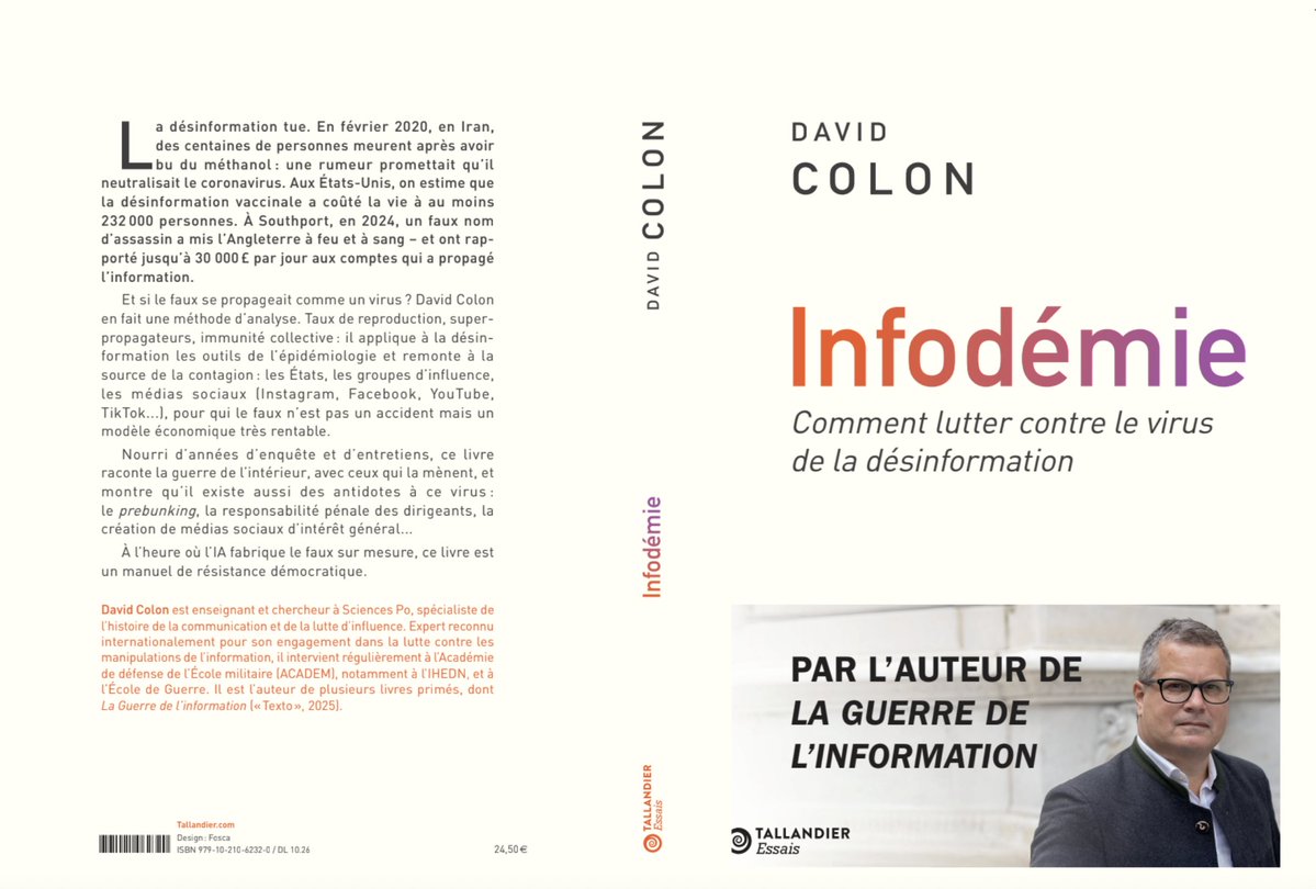 Colon_David's tweet photo. J'ai la joie de vous annoncer la parution de mon nouveau livre, _Infodémie_, dont vous pouvez consulter l'introduction et la table des matières à cette adresse en cliquant sur "Découvrir un extrait" : https://t.co/pk4iNgzzgS https://t.co/rOa7yQsSGk