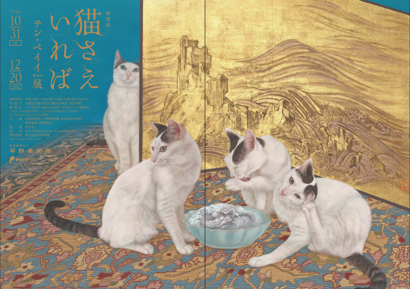 moctokyo's tweet photo. 【展覧会情報】

特別展「猫さえいれば チン・ペイイ展」

台湾出身の画家・チン・ペイイ（陳珮怡）氏による、日本初の美術館個展！

会期：2026年10月31日(土)〜12月20日(日)
会場：平野美術館　(静岡県浜松市中央区元浜町166番地 2階)
詳しくはホームページから：https://t.co/4t71f3zhoq https://t.co/HkdRn0eQgH