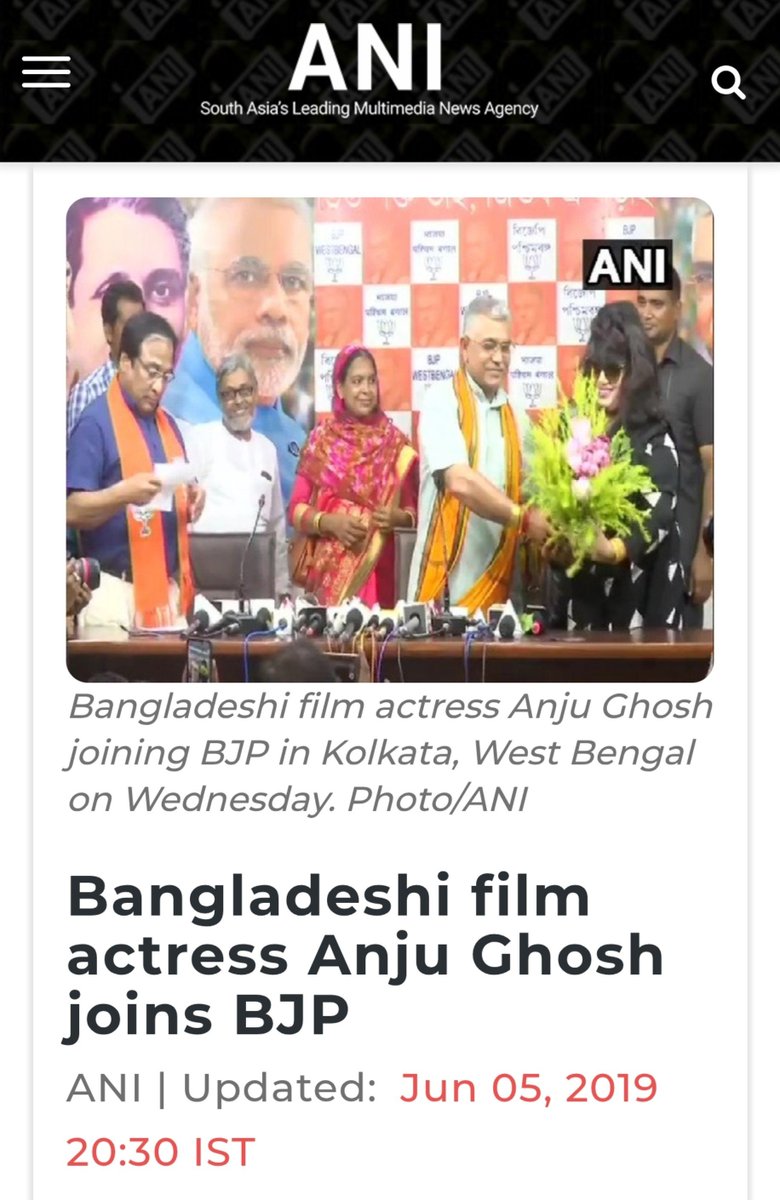 mr_mayank's tweet photo. Bangladeshi actress Anju Ghosh joined BJP — Nationalist 🔥

Bollywood actor Imran Khan joined a protest — Asked to Leave India 😂

This is not hypocrisy, this is dictatorship. https://t.co/jGv7G0vaxp