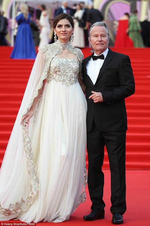 Anaya_blossoms's tweet photo. Blanca Blanco 45 and John Savage 77 stuns at a film festival in Moscow. https://t.co/4zOWDIduK1