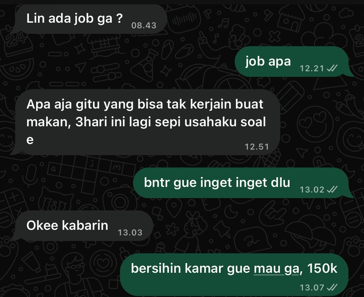 fvkinlie's tweet photo. salut sm tmn gue, lebih milih kerja dari pda pinjem duit https://t.co/390Pg9B6fR