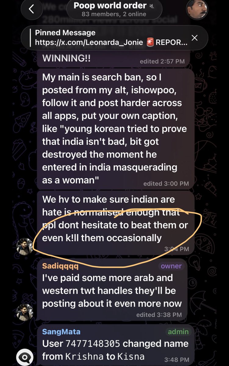 Kaaliyug's tweet photo. Remember the Pakistani TF-2990 syndicate running numerous Telegram groups to coordinate mass anti-India spam, dehumanisation, and hatred?

Their goal was to normalise hatred against Indians to such an extent that people wouldn't hesitate to assault or even kill them. And now, we're seeing it become reality.