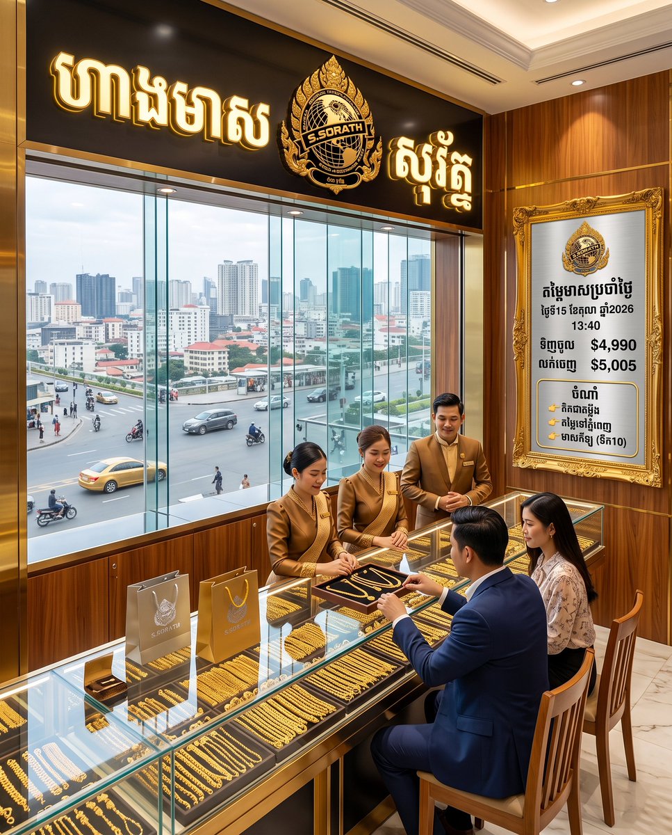 sorathsean's tweet photo. Gold Price in Phnom Penh for Today.
#gold #Cambodia #goldprice https://t.co/iW1TYMhlui