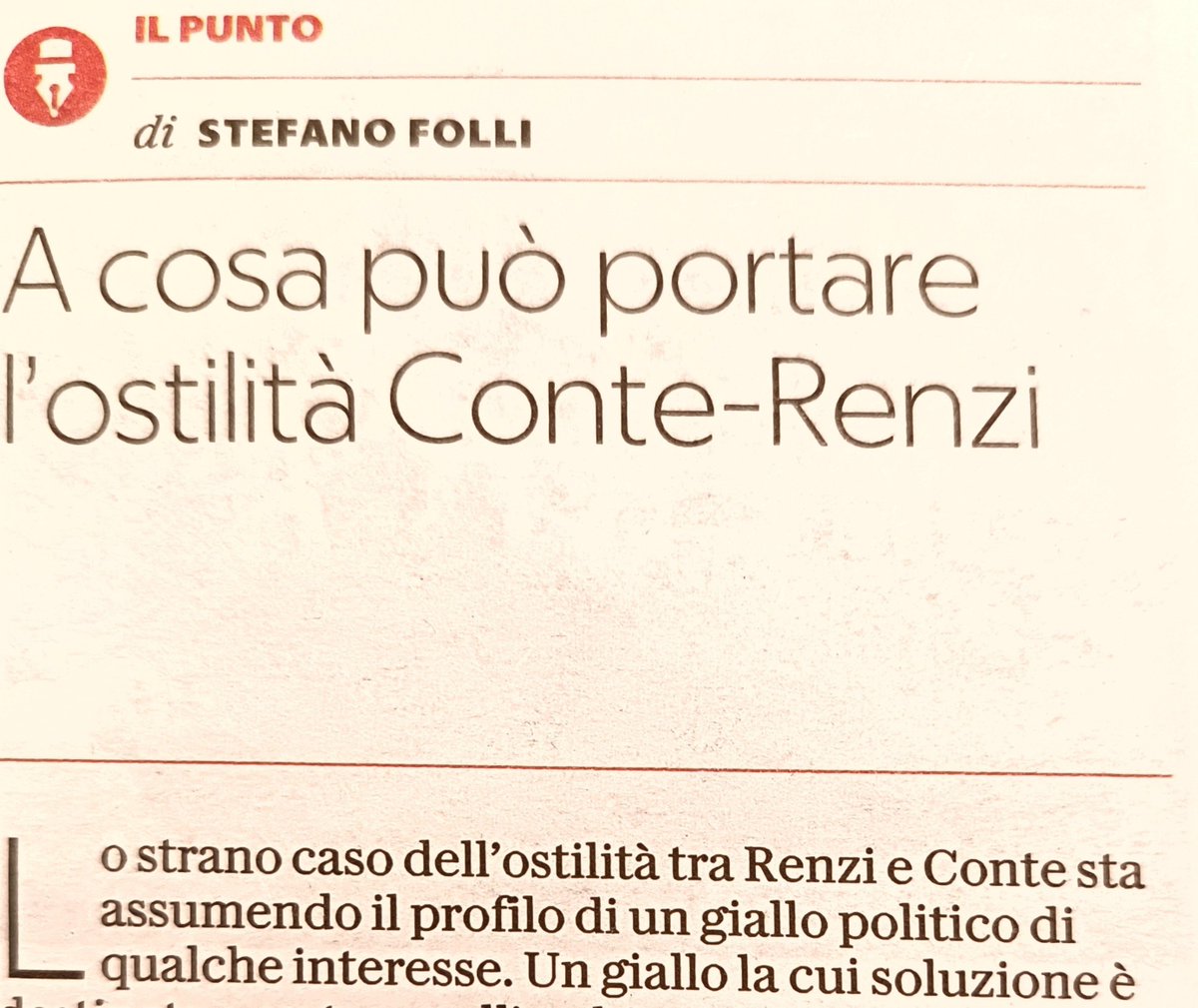 MassimianoM's tweet photo. Oggi Stefano Folli su @repubblica sostiene una tesi che sostengo anche io da tempo: Conte potrebbe rompere il Campo Largo usando come scusa @matteorenzi e lasciando l'onere della sconfitta a @ellyesse che lo vuole fortemente in coalizione. https://t.co/qk7iTis9oB