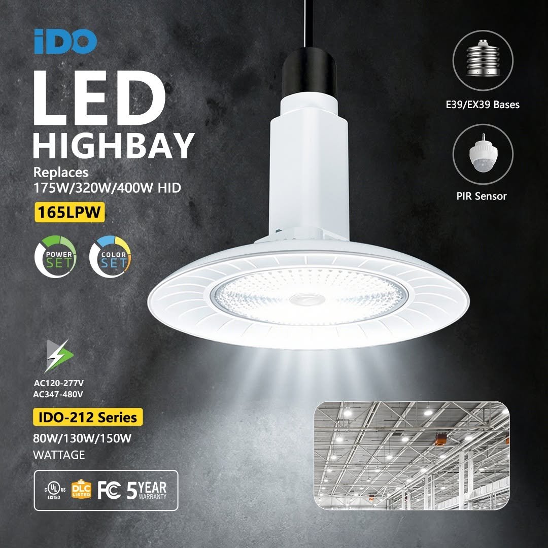 SharpayDeng's tweet photo. Upgrade Your High Bay Lighting with our IDO-212 Series

The IDO-212 LED High Bay delivers up to 165 L/W while replacing traditional 175W/320W/400W HID lighting.

1. 80W / 130W / 150W
2. Up to 165 LPW High Efficiency
3. Power Set &amp; Color Set
4. E39 / EX39 Base Options https://t.co/4T6Q9uxRQg