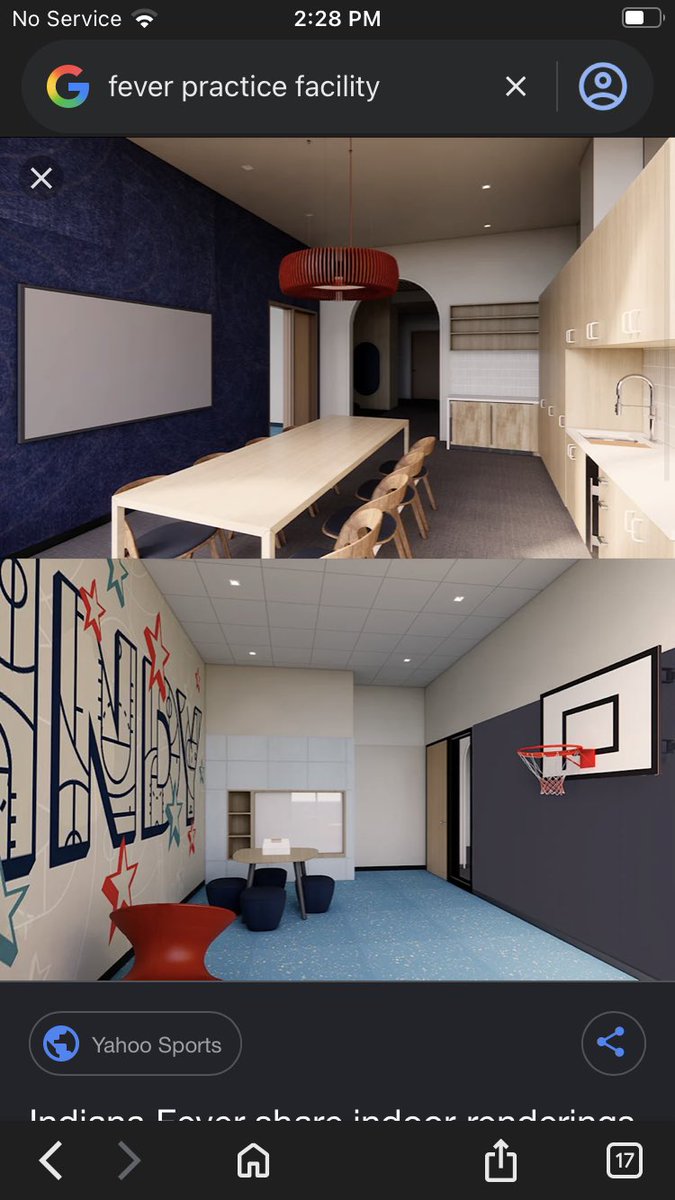 scaryman42's tweet photo. Fever will open the largest practice facility in WNBA history in April- May. This should get some looks from free agents 

Hair and nail salon 
Breakfast and lunch cafeteria with chefs 
2 full basketball courts 
Daycare for mothers 
Podcast room for players 
Ice and Sauna 

Plus+ https://t.co/Syw4RpATZf