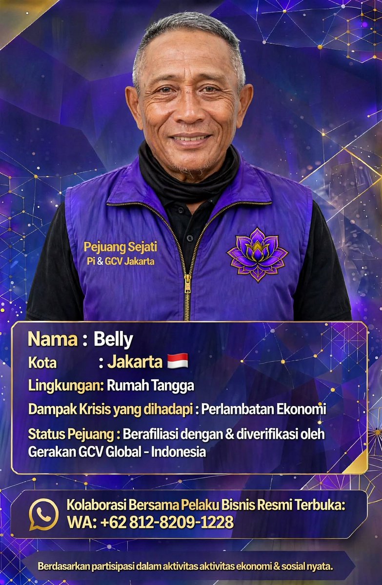 bilgcv_ark's tweet photo. 📢 APRESIASI RESMI &amp; INISIATIF KEMANUSIAAN, KEWIRAUSAHAAN &amp; KEMANDIRIAN FINANSIAL

Apresiasi kepada Bapak Belly (Pejuang Sejati Pi &amp; GCV Jakarta) atas semangat dan keteguhannya dalam menjalani kehidupan serta memenuhi tanggung 

Selengkapnya https://t.co/T11TQVhrSG https://t.co/XlCUjepV7i