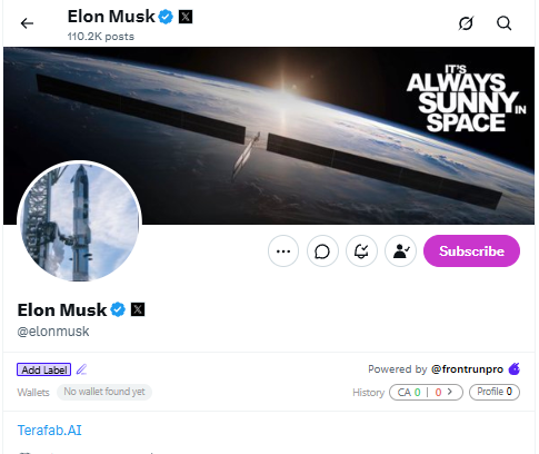 MaddazMemer's tweet photo. solana:9MR3EaeFvb5bgNnQvrr4mvNc5VywEDAvQFTSmCps3ejp is currently one of the easiest Frontruns i have seen in a while. Elon Musk X bio has https://t.co/qzchPMbbgN and with the new AI to SI change this is almost guaranteed to be changed to https://t.co/Knst0ZfKnq at any moment. 

Should be a clean 10x easily from the current Price of 24k MC.