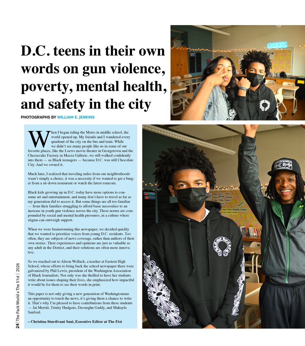 Phil_Lewis_'s tweet photo. DC! On your commute today, please support our Eastern High School journalism students who wrote op-eds for an “Express” print project.

You can pick up a free print copy TODAY across all 8 wards! @51stnews @WABJDC https://t.co/4sTJkNZPZ1