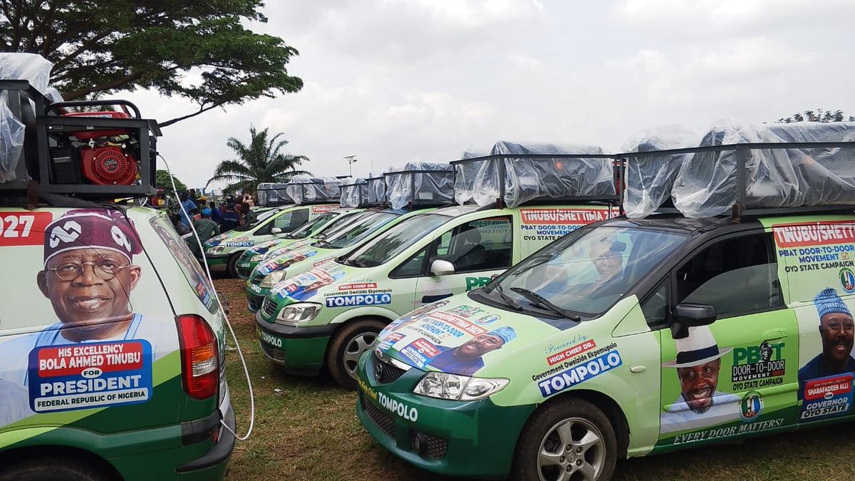 Olatoyechrn's tweet photo. APC campaign vehicle is here, let's work together for the growth of Oyo State

Vote for Senator Sharafadeen Abiodun Alli 2027
Let's come together to vote for the right man

Vote BSA2027
#oyoahead
#BSA2027 https://t.co/K9NPzzI2I0