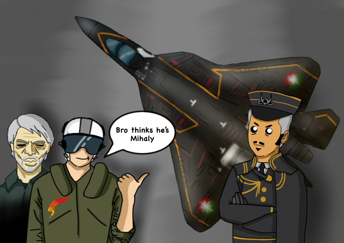 Tcal_art's tweet photo. Ts popped into my head and I had to do it😭💀
#acecombat #Mihaly #wingsoftheve #shadow22 https://t.co/GkXlkRbw7e
