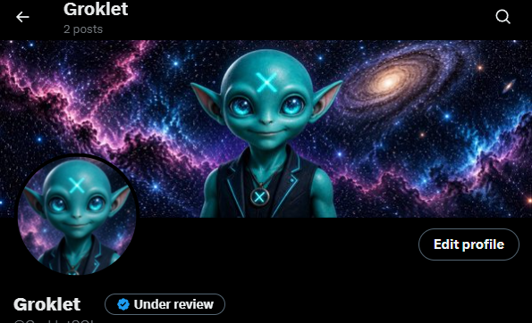 GrokletSOL's tweet photo. x verification under review + website is coming https://t.co/7qIDjWohpZ